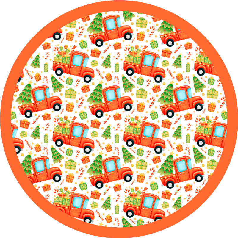 Tapis vinyle autres tapis cercle de transport ludique - TenStickers