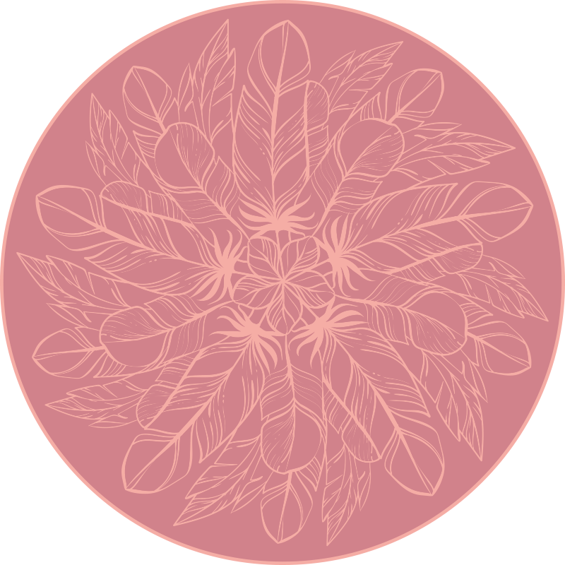 Tapis vinyle fleurs et plantes symétrie botanique - TenStickers