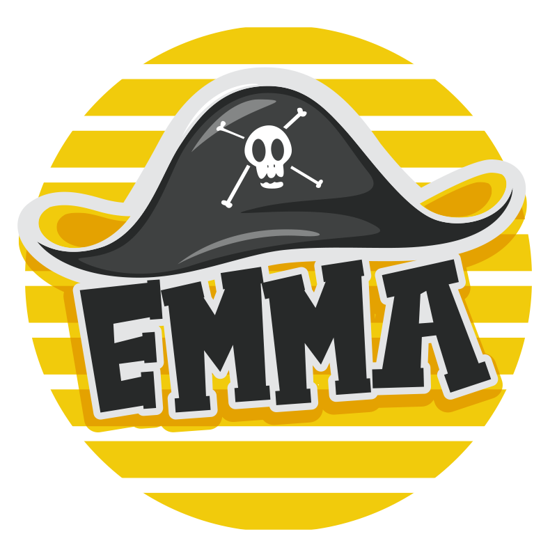 Tapis vinyle personnalisé sur le thème des pirates - TenStickers