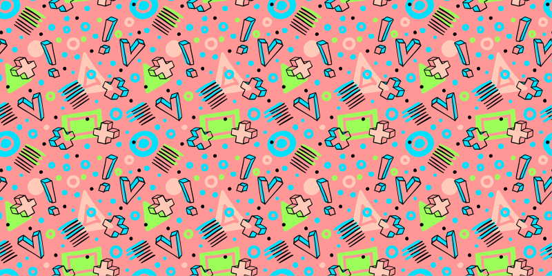 Tapis vinyle motif géométrie ludique années 90 - TenStickers