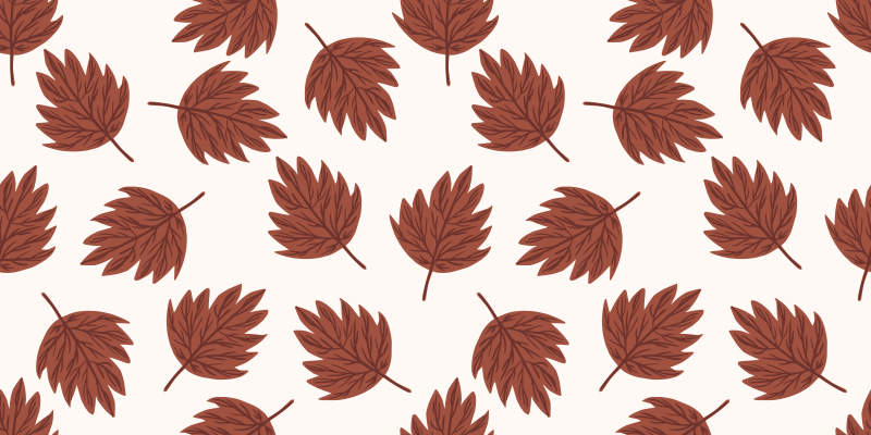 Tapis vinyle fleurs et plantes modèle de feuilles d'automne - TenStickers