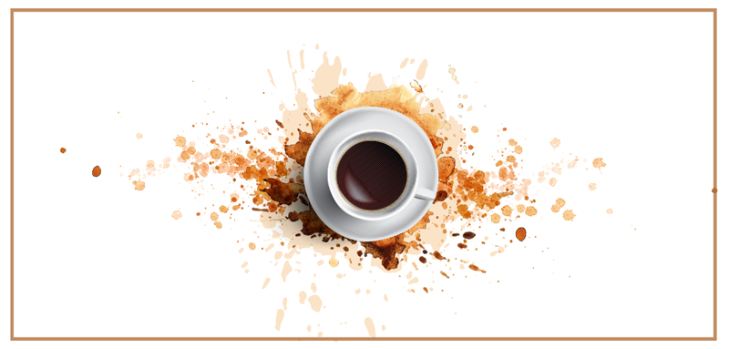 Tapis vinyle salle a manger Explosion de café - TenStickers