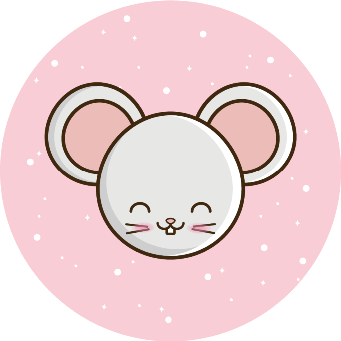 Tapis vinyle pour enfants illustration de souris adorable - TenStickers