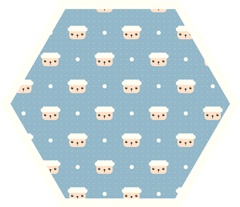 Tapis vinyle chambre bébé modèle de mouton - TenStickers