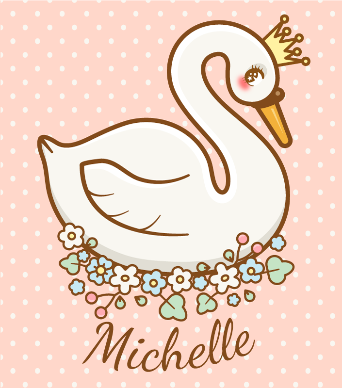 Tapis vinyle personnalisé scène de cygnes personnalisée - TenStickers