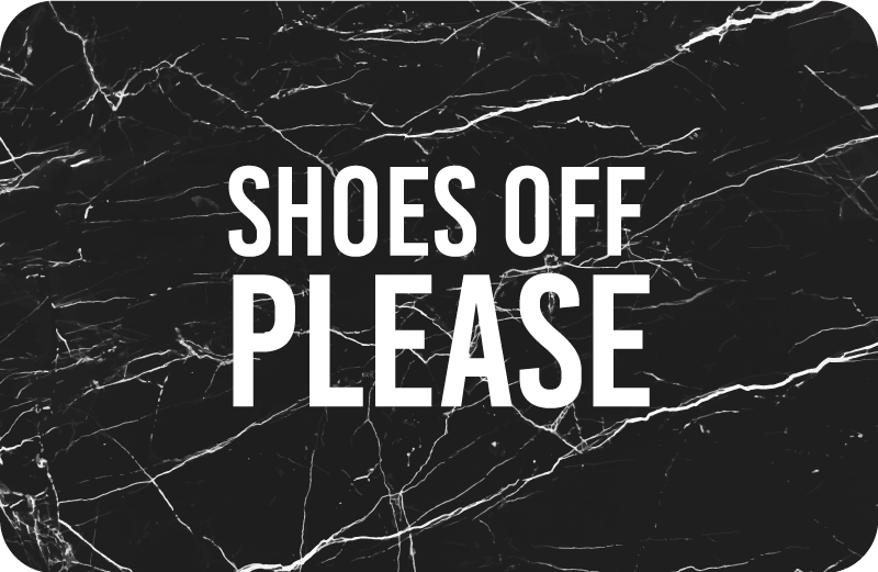 Tapis vinyle Chaussures hors vinylee en marbre - TenStickers