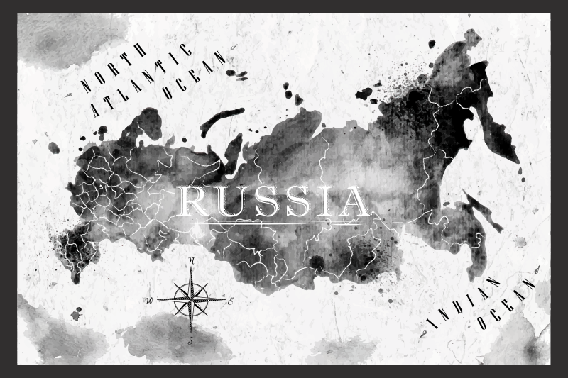Tapis vinyle carte du monde monochrome - TenStickers