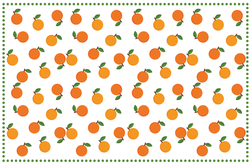 Tapis vinyle cuisine motif d'agrumes orange - TenStickers
