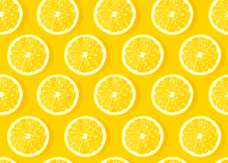 Tapis vinyle cuisine motif de tranches de citron - TenStickers