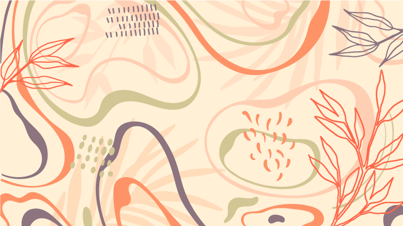 Tapis vinyle nature formes organiques abstraites - TenStickers