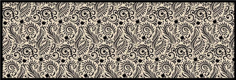 Tapis vinyle texture design végétal beige élégant - TenStickers