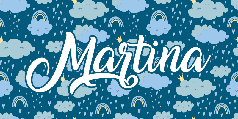 Tapis vinyle autres tapis nuages bleus avec nom - TenStickers