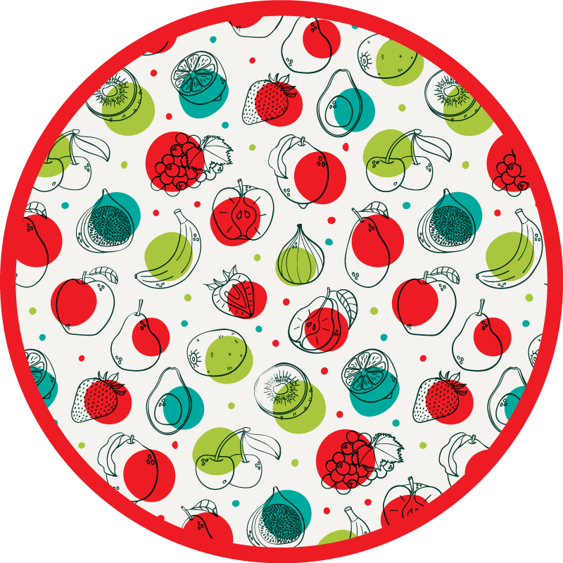 Tapis vinyle cuisine motif simple de fruits - TenStickers