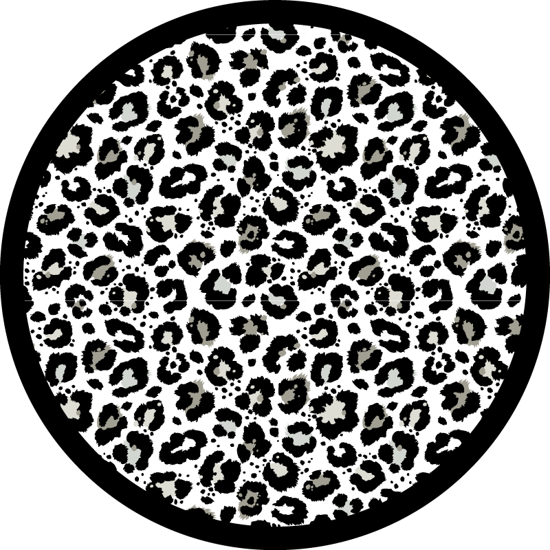 Tapis vinyle animal motif léopard rond - TenStickers
