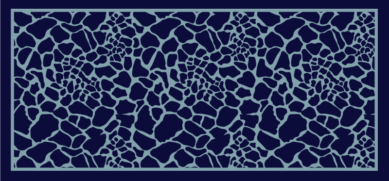 Tapis vinyle animal motif girafe bleue - TenStickers