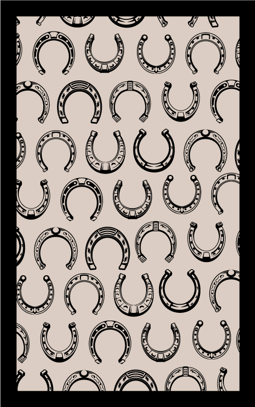 Tapis mosaique vinyle motif de fer à cheval - TenStickers