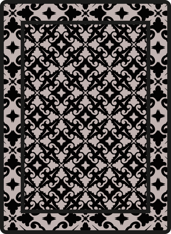 Tapis vinyle cuisine motif noir élégant - TenStickers