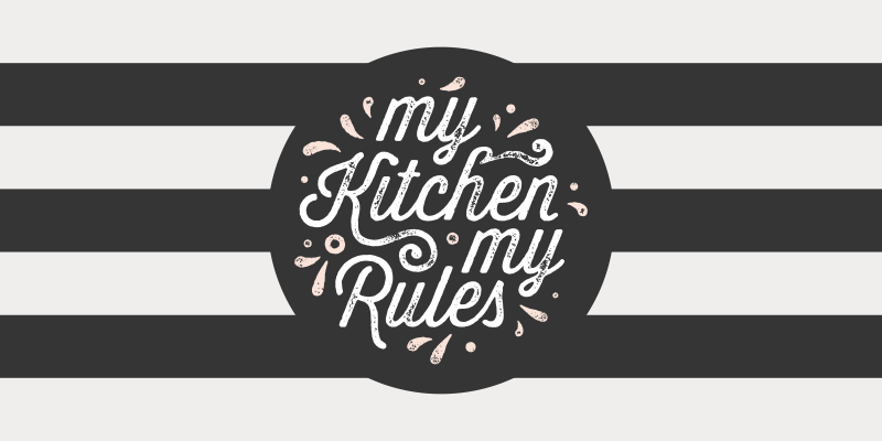 Tapis vinyle cuisine ma cuisine mes principes - TenStickers