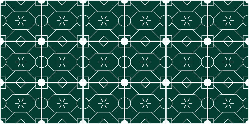 Tapis vinyle carreaux de ciment arrangement géométrique vert - TenStickers