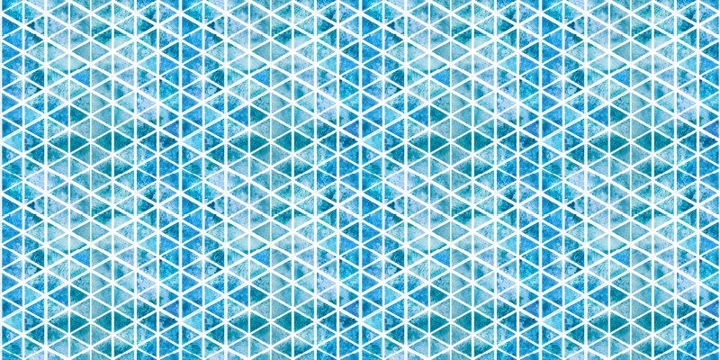 Tapis vinyles géométriques motif triangle bleu - TenStickers
