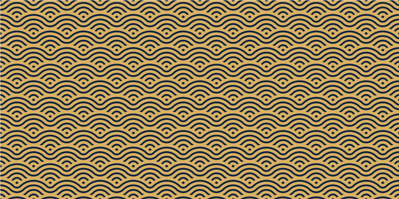 Tapis vinyles géométriques aspect à motifs ondulés - TenStickers