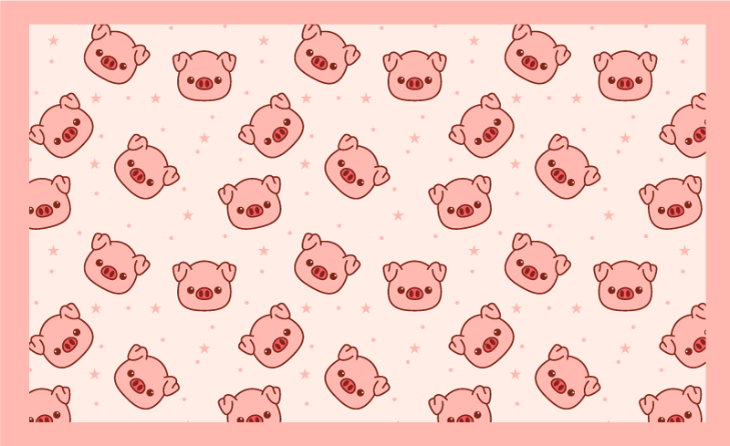 Tapis vinyle pour enfants motifs de cochons mignons - TenStickers
