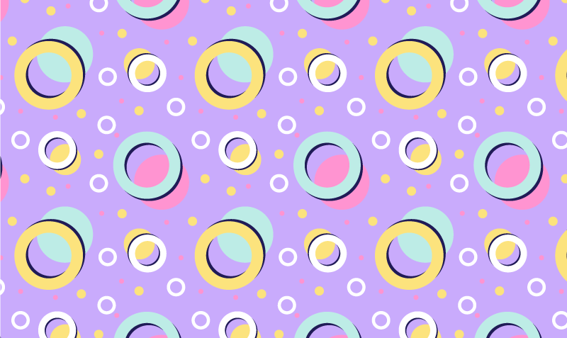 Tapis vinyle autres tapis éléments circulaires animés - TenStickers