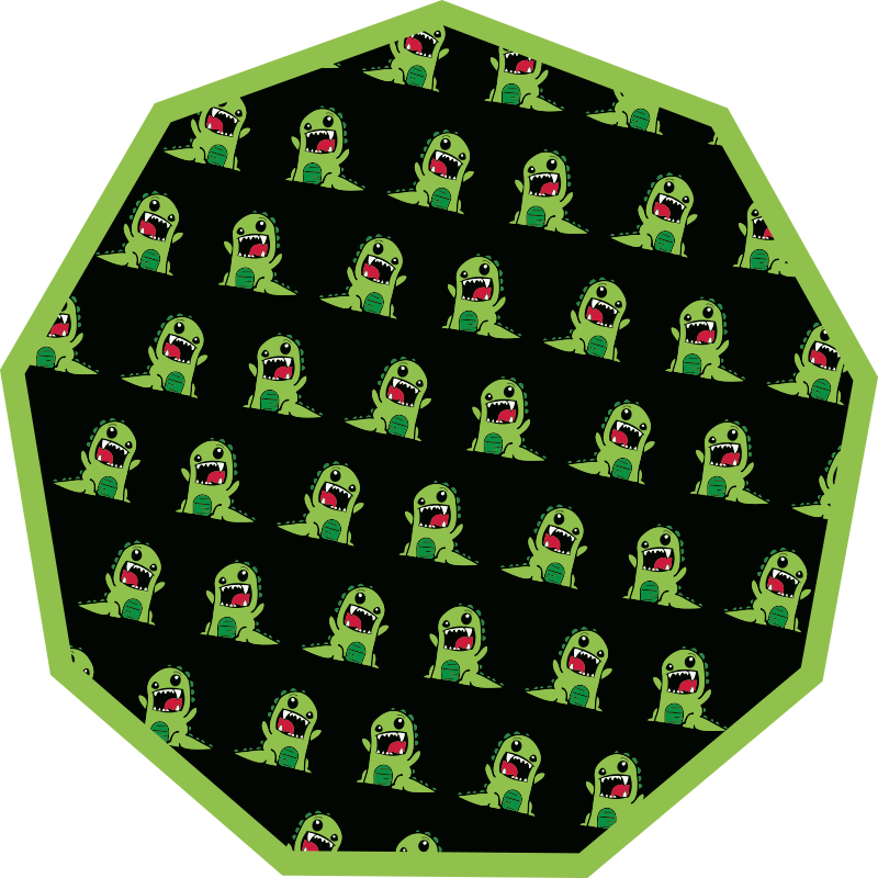 Tapis vinyle pour enfants modèle de créature de dessin animé - TenStickers