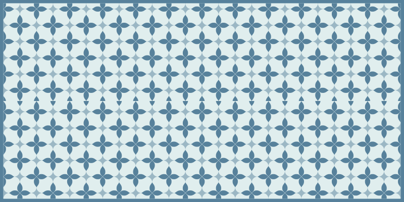 Tapis vinyle carreaux de ciment motif botanique intemporel - TenStickers