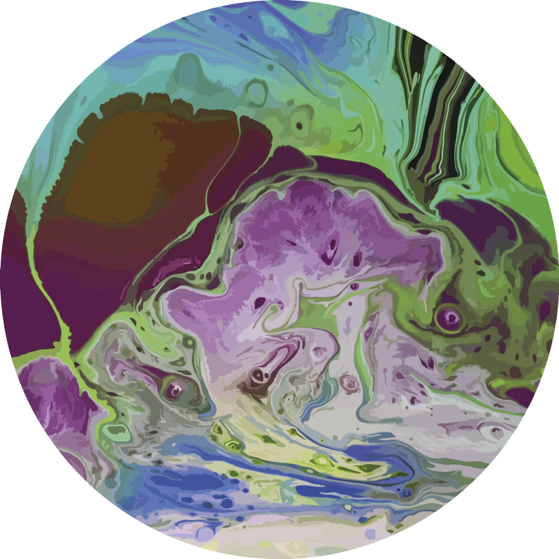 Tapis vinyle texture motifs de couleurs tourbillonnants - TenStickers