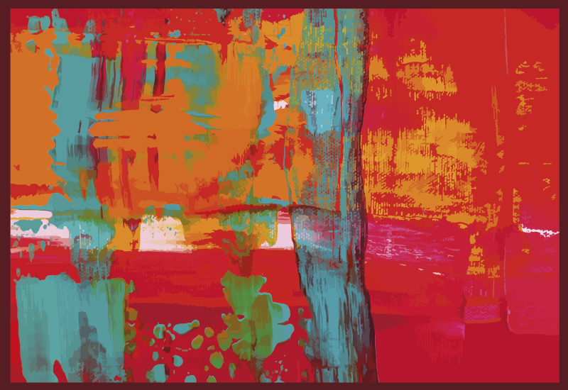 Tapis vinyles géométriques traits de peinture abstraits - TenStickers