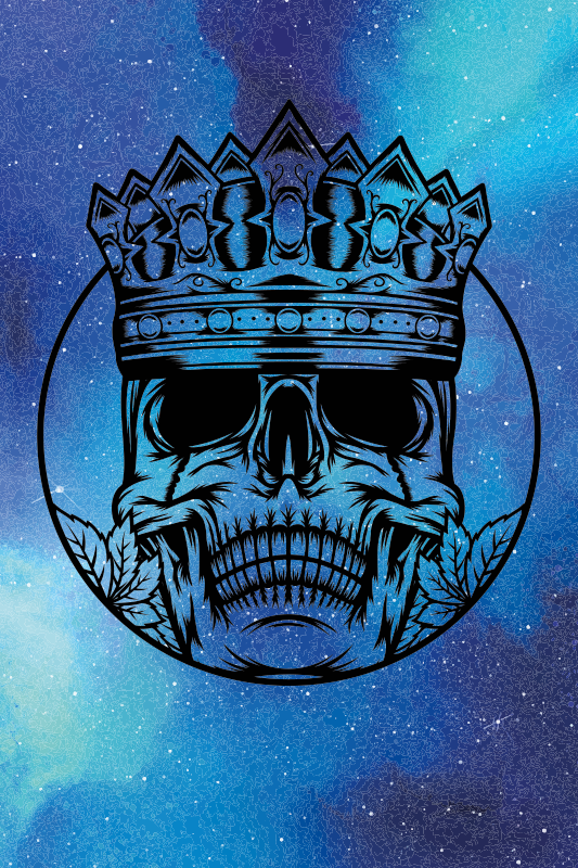 Tapis vinyle texture art du crâne royal - TenStickers