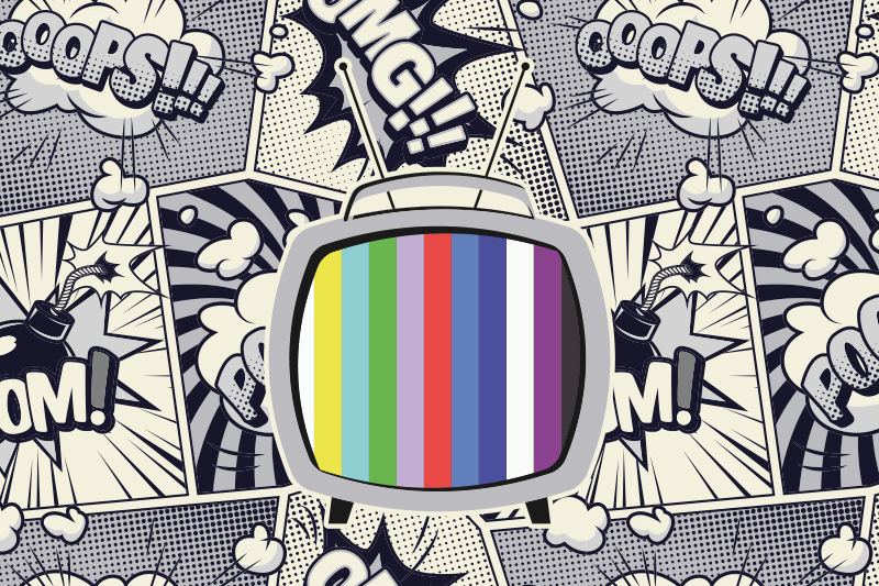 Tapis vinyle ado écran de télévision rétro - TenStickers