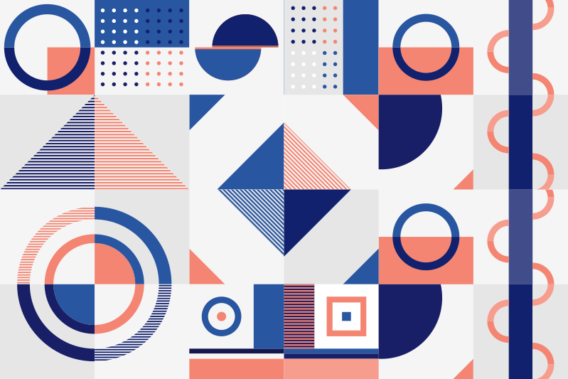 Tapis vinyles géométriques formes modernes - TenStickers