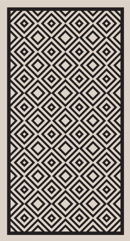 Tapis vinyles géométriques jeu de motifs en losange - TenStickers