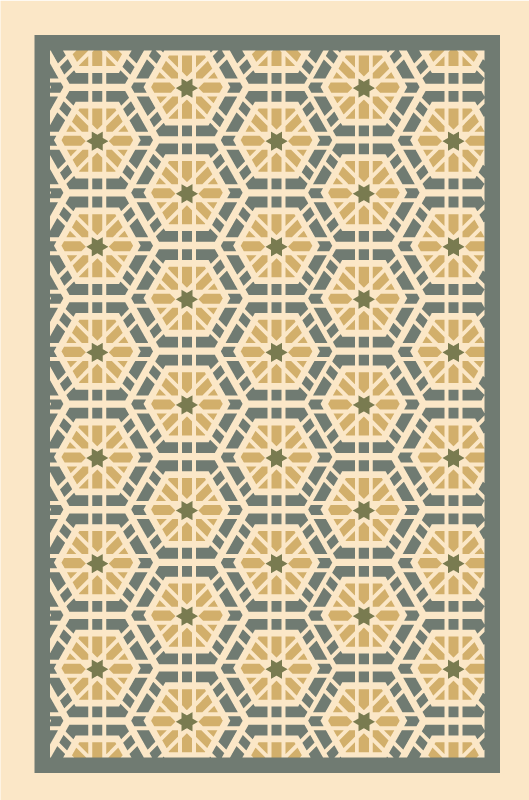 Tapis vinyle chambre œuvres d'art à motifs géométriques - TenStickers