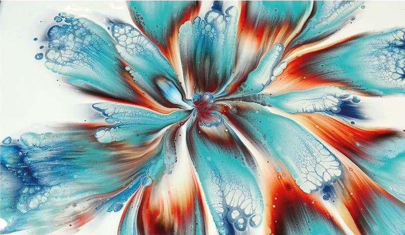 Tapis vinyle chambre tourbillon floral abstrait - TenStickers