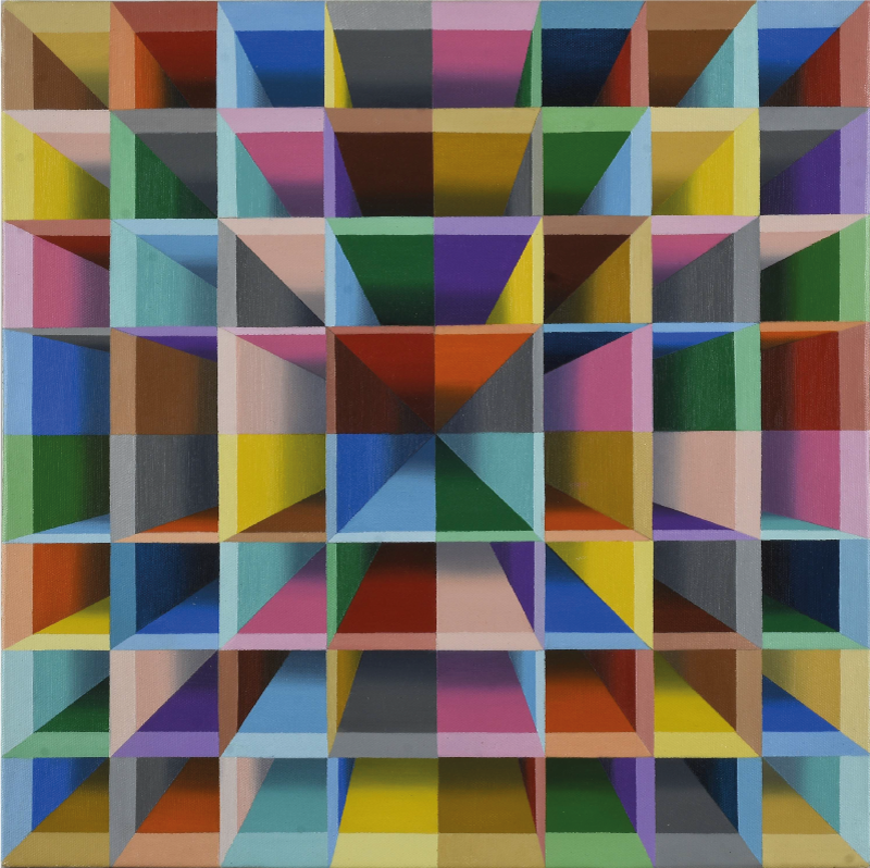 Tapis vinyle salon géométrie vivante - TenStickers