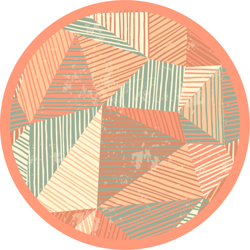 Tapis vinyles géométriques jeu de couleurs de triangles - TenStickers