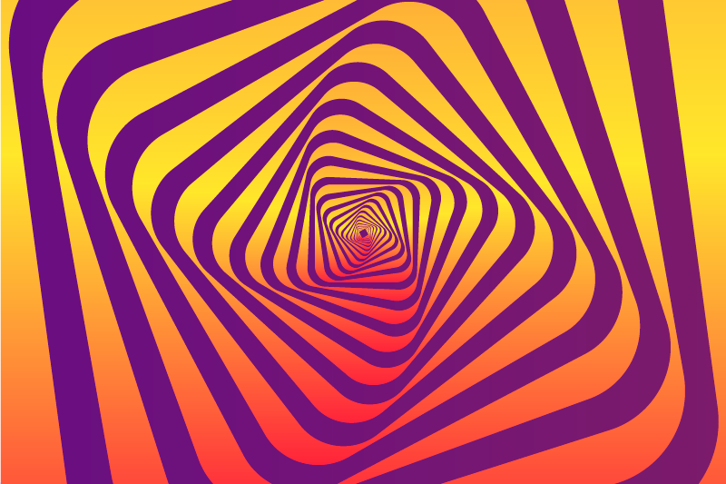 Tapis vinyles géométriques motif de couleur en spirale - TenStickers