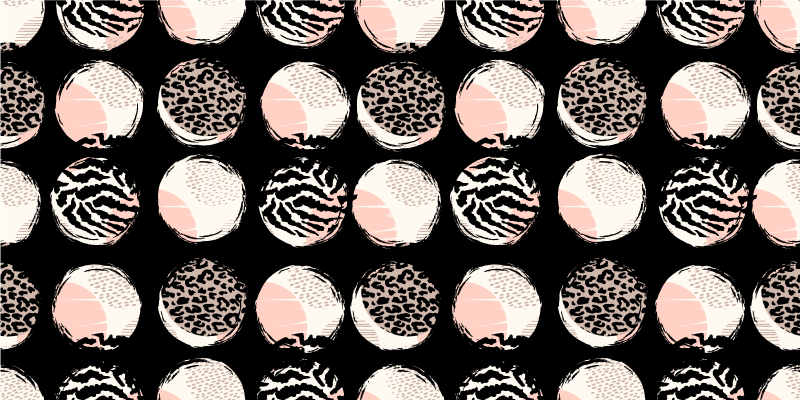 Tapis vinyle animal motifs de cercles audacieux - TenStickers