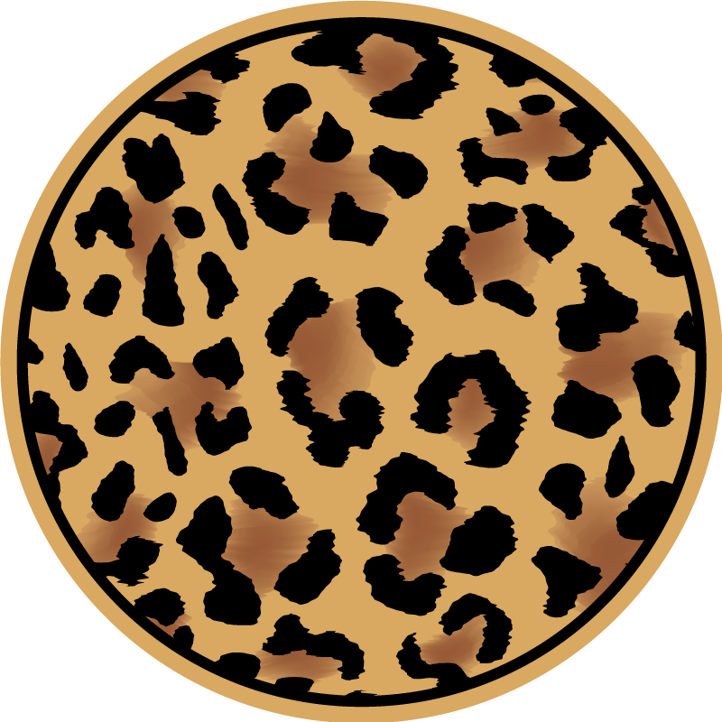 Tapis vinyle animal motif léopard sauvage - TenStickers