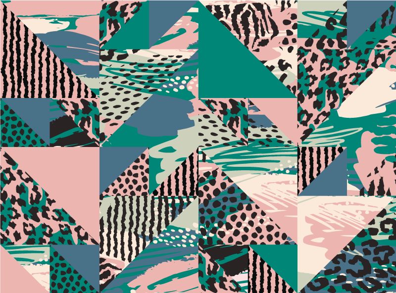 Tapis vinyle texture abstractions géométriques en couches - TenStickers