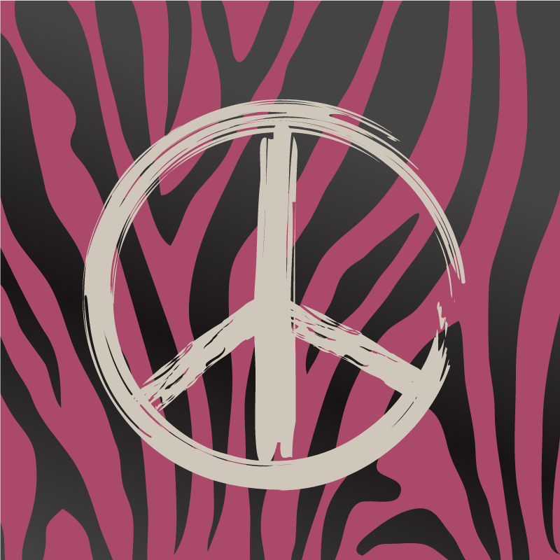 Tapis vinyle animal motif de signe de paix - TenStickers