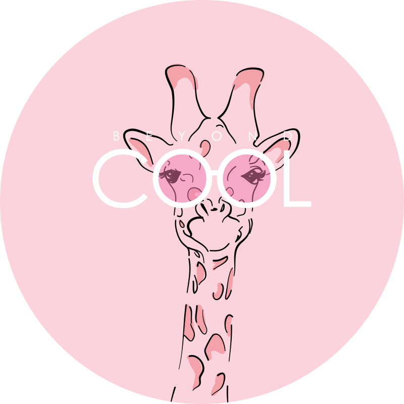 Tapis vinyle ado adorable girafe cool - TenStickers