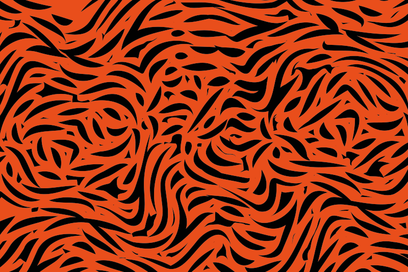 Tapis vinyle animal motif orange dynamique - TenStickers