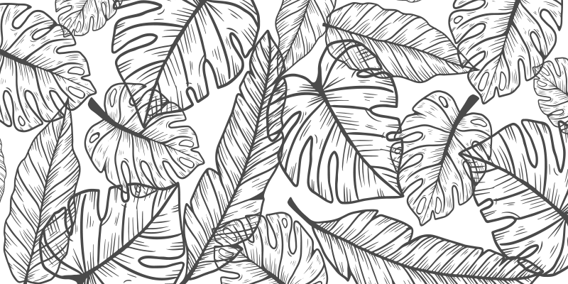 Tapis vinyle chambre bébé thème de la jungle feuillue - TenStickers