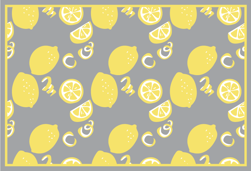 Tapis vinyle cuisine motif agrumes - TenStickers