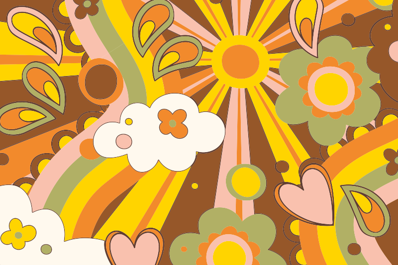 Tapis vinyle autres tapis explosion florale rétro - TenStickers