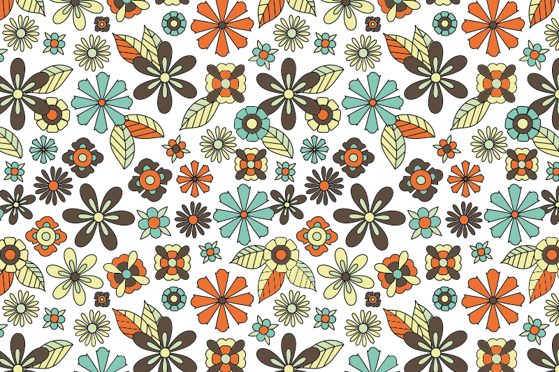 Tapis vinyle rétro design années 70 - TenStickers